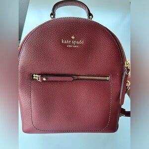 Kate Spade Red Leather Backpack